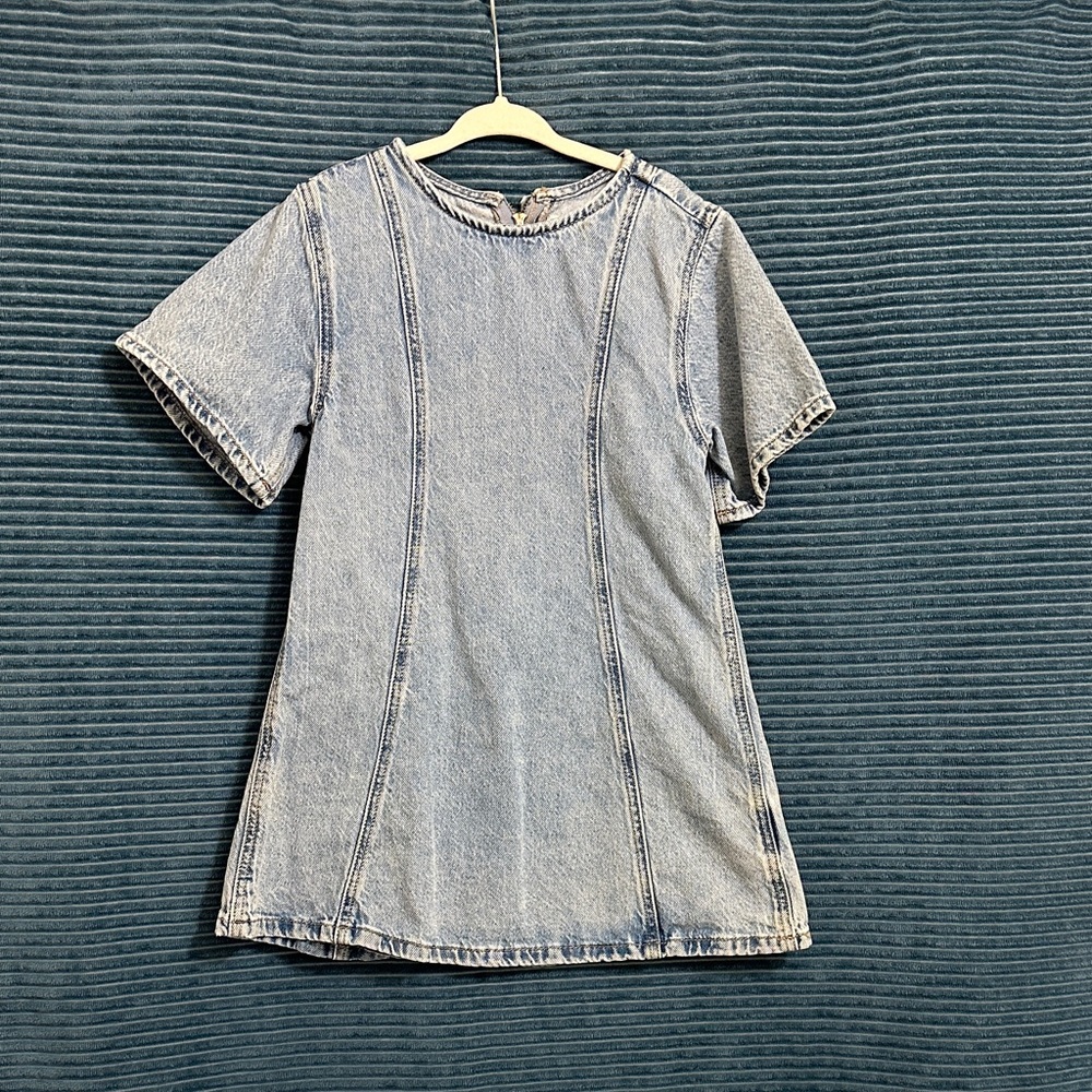 Zara Light Blue Denim Dress